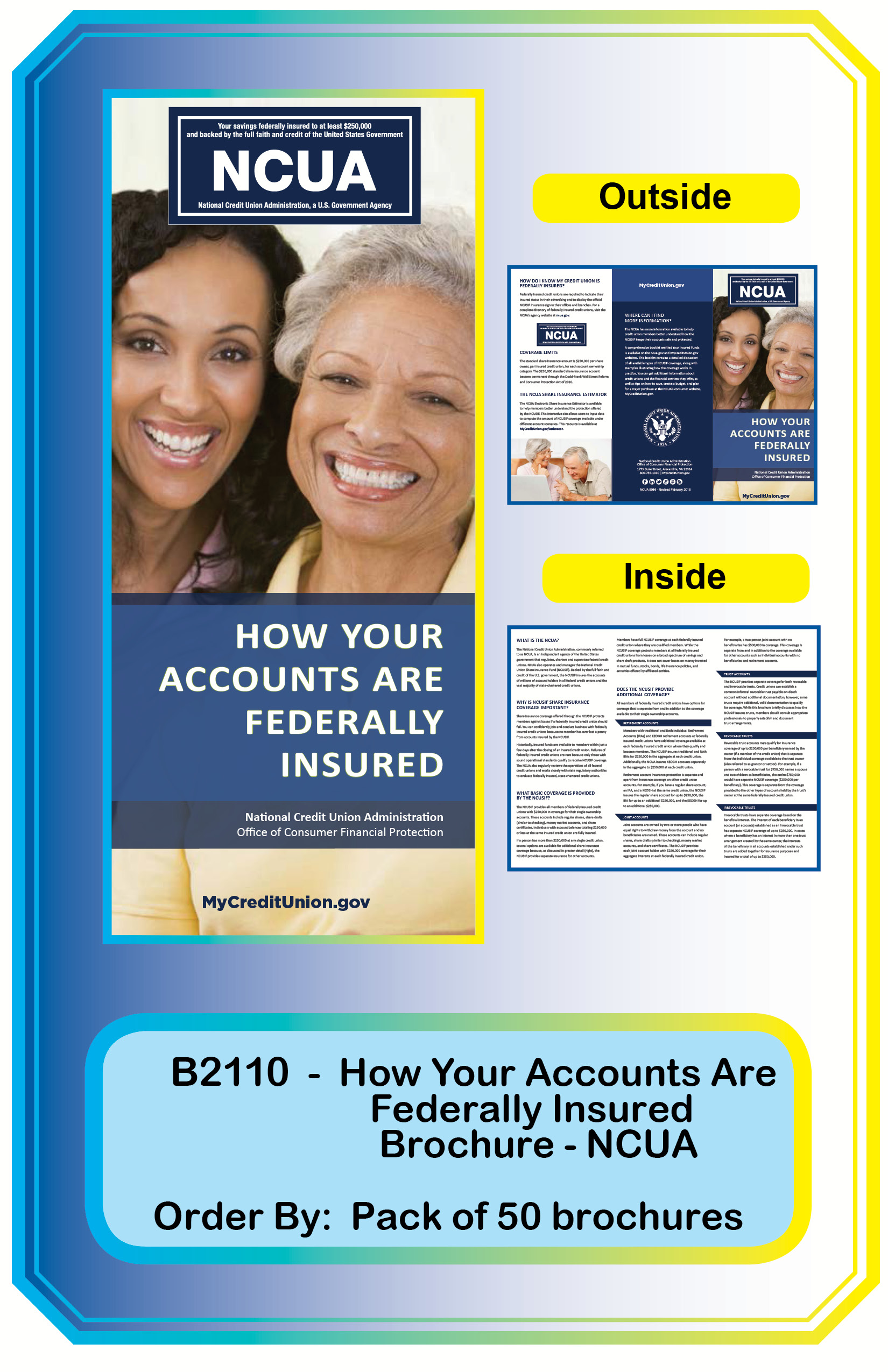 How Your Accounts are Federally Insured brochure **<b>Order By Package of 50 brochures</b>